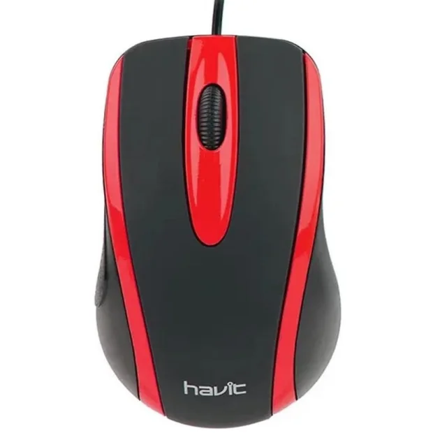 Мышь Havit HV-MS753 (черный/красный)